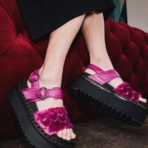 Dr. Martens Fuchsia Platform Sandals